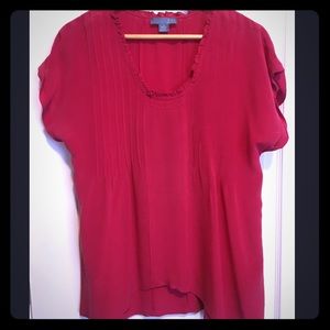 Fuchsia silk top